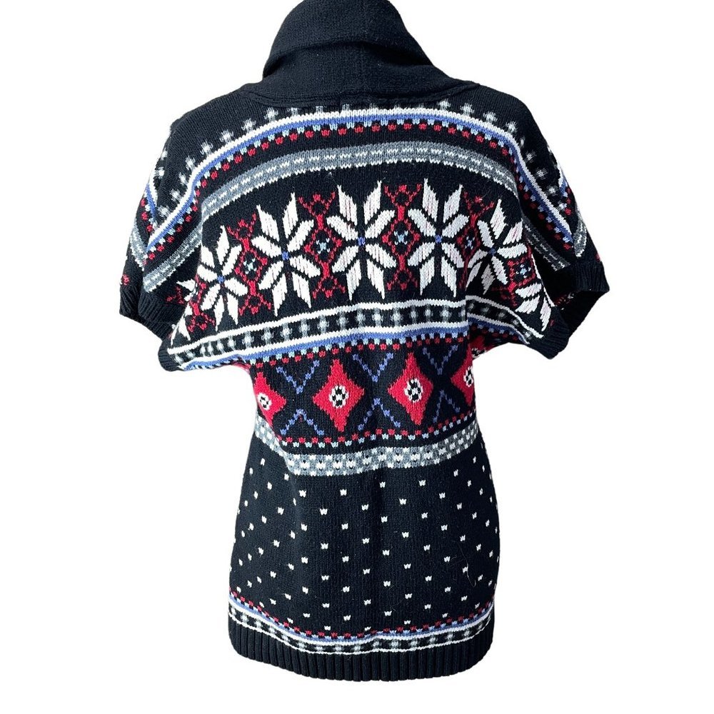 Tommy Hilfiger Fair Isle Vest Short Sleeve Sweater Medium - Picture 3 of 12